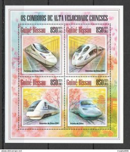 2013 Guinea-Bissau Transport Chinese High Speed Trains 1Kb ** Stamps St1262