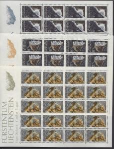 LIECHTENSTEIN, MINISHEET MINERALS/CRYSTALS 1994, MNH	