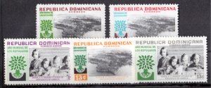 Dominican Republic 1960 WORLD REFUGEE YEAR Set (5) MNH Sc#522/524C113/C114