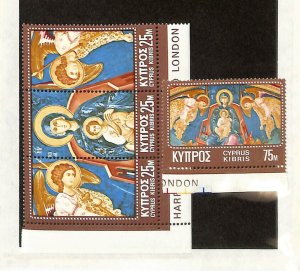 Cyprus, Postage Stamp, #349-350 Mint NH, 1970 Christmas