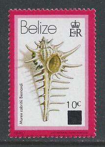 Belize #422 NH Shell Defin. Surcharged 10c on 15c