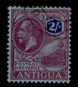 ANTIGUA GV SG77, 2s purple & blue/blue, FINE USED. Cat £65.