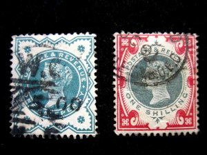 GREAT BRITAIN - SCOTT# 125-126 - USED - CAT VAL $147.25