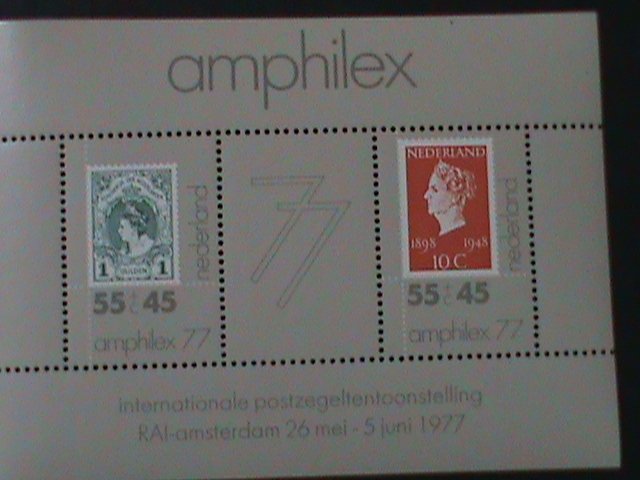 NETHERLAND-1977 SC#B534a-AMPHILEX'77 WORLD STAMPS SHOW   MNH S/S VERY FINE-