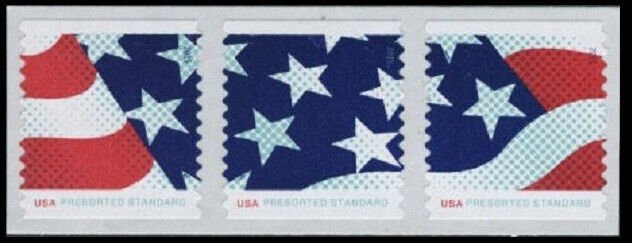 2015 US Stamp - Star & Strip - Strip of 3 - SC# 4961 - 4963 3K/10K COIL 