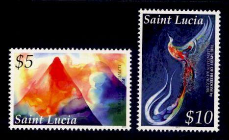 St. Lucia Sc# 1283-4 MNH Paintings