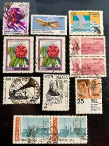 India Scott# 727, 744, 753, 761,  764-767, 772  F/VF Used Cat. $12.10