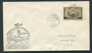 1935 Canada FFC Pickle Crow to Collins - Mailed to Batavia, Illinois USA