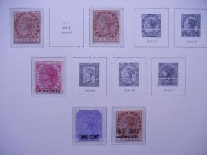 Mauritius 1883-94 QV, Scott 80/90 mint