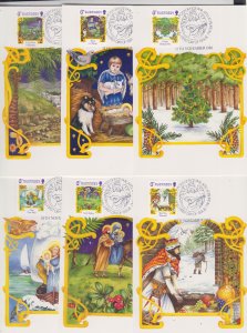Guernsey - 1986 Christmas set 12 Maxicards