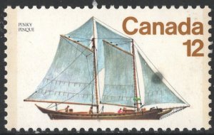 Canada SC#744 12¢ Canadian Ships: Pinky, Fishing Boat (1977) MNH*