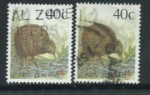 New Zealand SG 1463  normal plus darker shaded bird