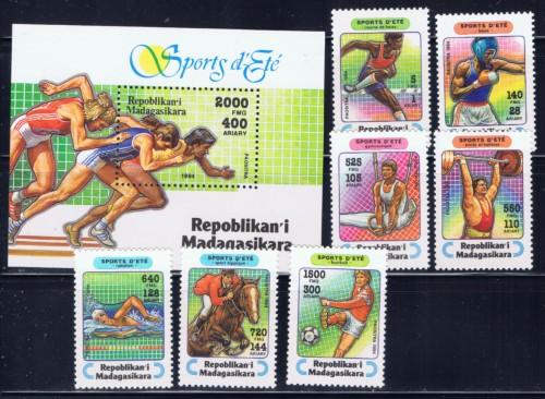 Malagasy 1264-71 NH 1993 Sports set 