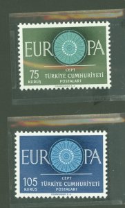 Turkey #1493-1494 Mint (NH) Single (Complete Set) (Europa)