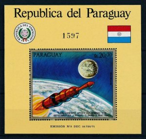 [105568] Paraguay 1972 Space travel weltraum Apollo XVI Souvenir Sheet MNH