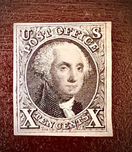 US 10c Scott’s 4 Washington Black and White Stamp 1875