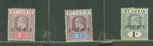 St. Lucia #44S/46S/48S Unused Multiple