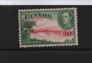 Ceylon 1945 SG393a 30c upright watermark mounted mint