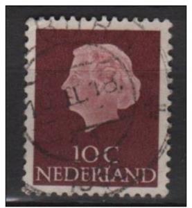 Netherlands 1953  Scott 344 used - 10c, Queen Juliana 