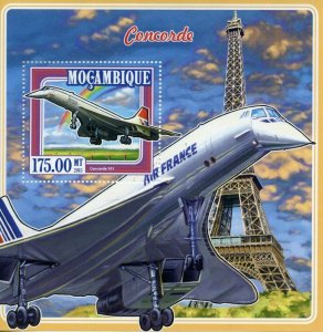 Mozambique 2015 MNH Concorde Stamps Supersonic Aircraft Aviation Eiffel 1v S/S