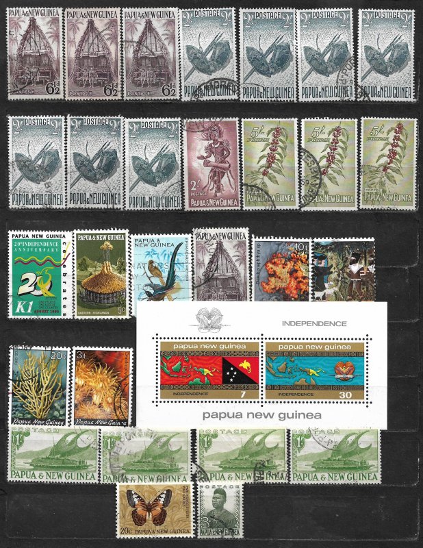 COLLECTION LOT OF 28 + 1 SS PAPUA & NEW GUINEA 1952+ CLEARANCE