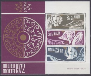 1972 Malta 454-56/B2 Christmas