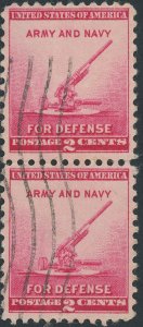 US 900 National Defense Issue; Used; Vertical Pair -- See details and scan