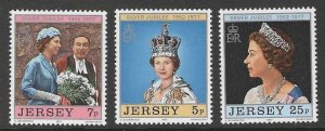 Jersey MNH sc# 168-70 Silver Jubilee