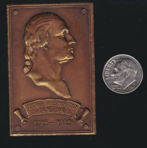 US 1932 Washington Bi-Centennial Embossed Metal Foil Stamp RARE FIND!