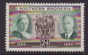 Southern Rhodesia-Sc#73- id9-unused og NH set-Queen Victoria-KGVI-1950- rainbow