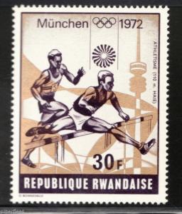 RWANDA 1972 postage stamps (8) Munich Olympic games set MNH F/VF Football etc..