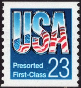 SC#2606 23¢ Stars & Stripes Coil Single (1992) MNH