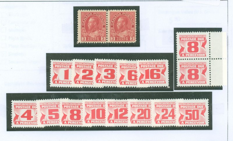 Canada #109/J28a/40 Unused Single