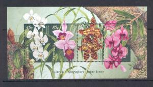 Australia  1998  Orchids mini sheet, MNH.