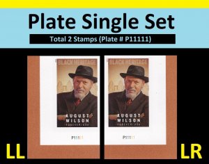 US 5555a Black Heritage August Wilson imperf NDC plate single set (2) MNH 2021