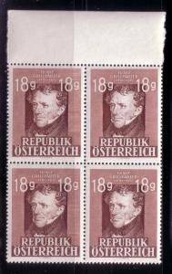 Austria Sc.# 489 Blk. of 4 MNH 