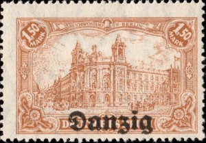 DANZIG - 1920 - Mi.10 1.50Mk yellow-brown - Mint (Hinged)*