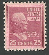 US Cat # 829, McKinley, MNH*