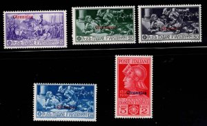 Cyrenaica Scott 38-42 MNH** Ferrucci overprint set