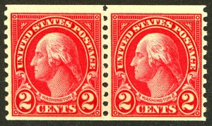 U.S. #599 MINT PAIR OG NH