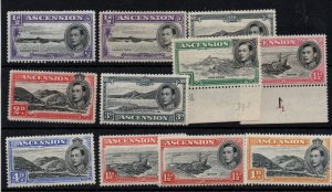 Ascension Island 1938-53 Perf variety mint collection WS38761