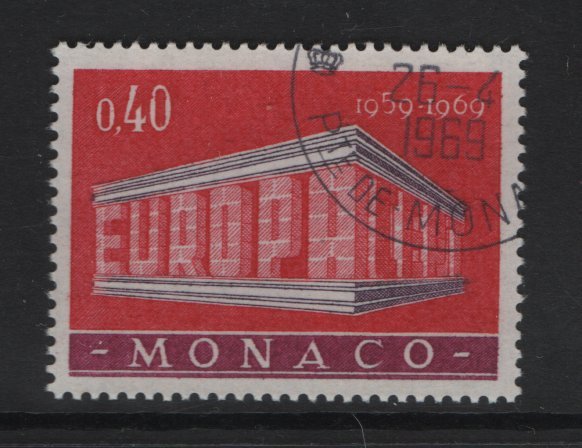 Monaco   #722  cancelled  1969   Europa  40c