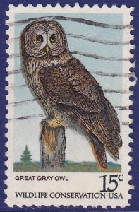 USA - 1978 - Scott #1760 - used - Bird Great Gray Owl