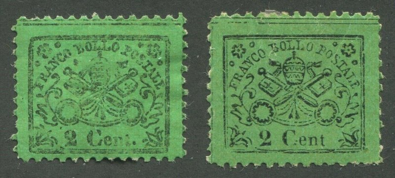 ROMAN STATES #19, 19a MINT REPRINTS