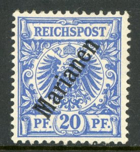 Mariana Islands 1900 Germany 20 pfg Ultra 56° Sc #14 Mint E516