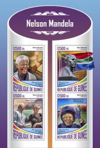 GUINEA - 2017 - Nelson Mandela - Perf 4v Sheet - MNH