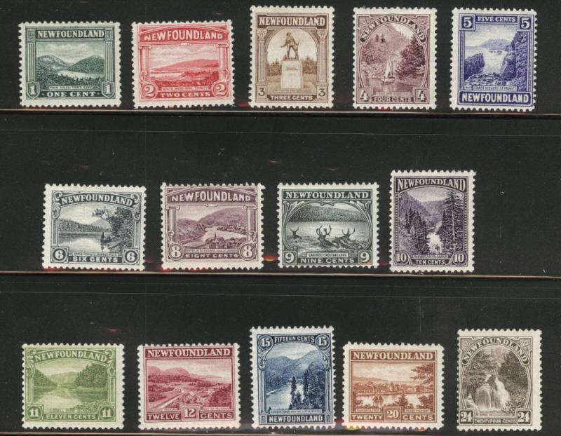 NEWFOUNDLAND Scott 131-144 MH* 1923-24 set CV$162