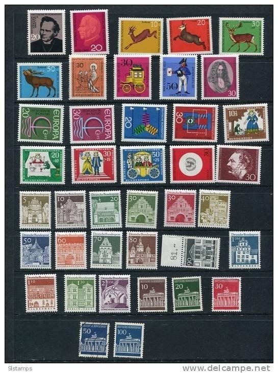 Germany  1966 Mi 489-528 MNH/MH Complete Year CV 27 euro