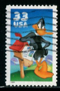 3306a US 33c Daffy Duck SA, used