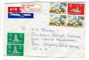1976 Netherlands Antilles To USA Registered Aruba Cover -  (OO161)